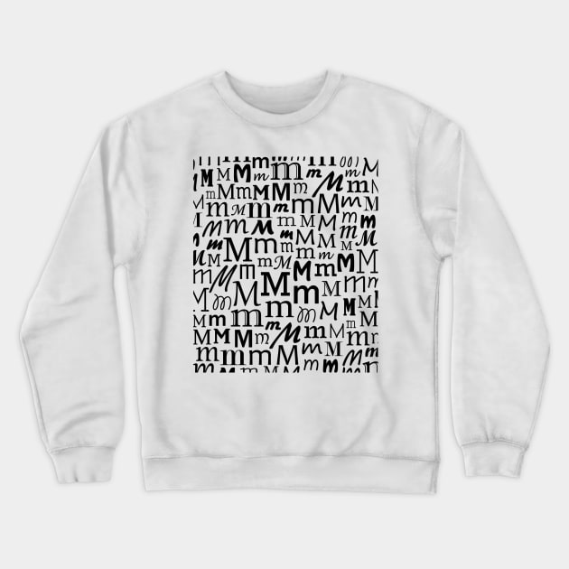 M - Typography (Black) Crewneck Sweatshirt by gillianembers